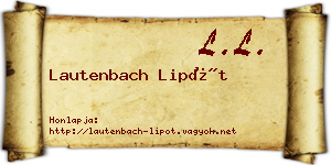 Lautenbach Lipót névjegykártya